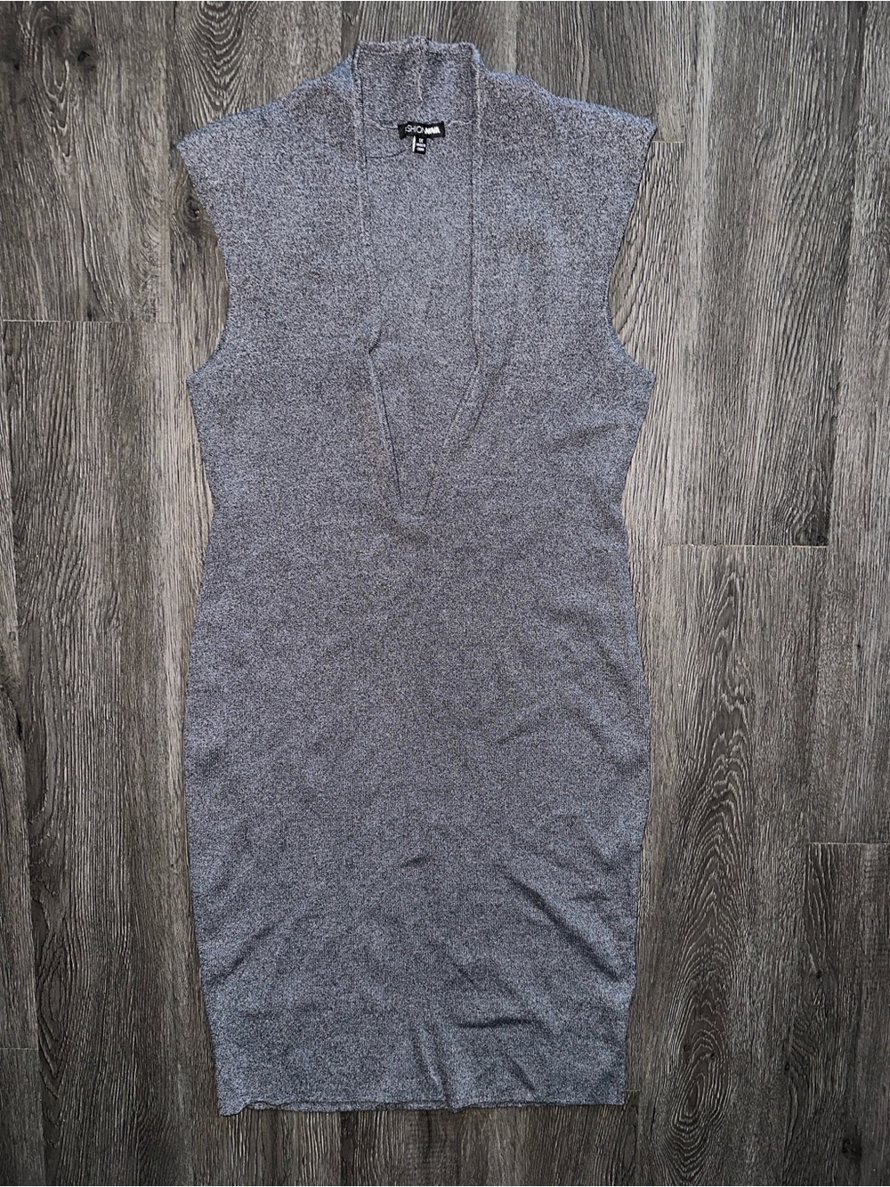Show Me Sugar Shoulder Pad Midi Dress